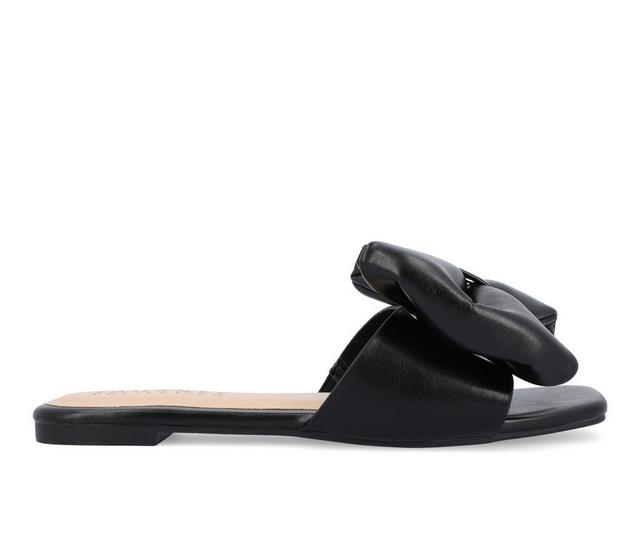 Women's Journee Collection Fayre Sandals in Black color