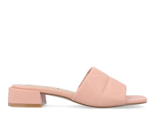 Women's Journee Collection Eldia Dress Sandals in Blush color