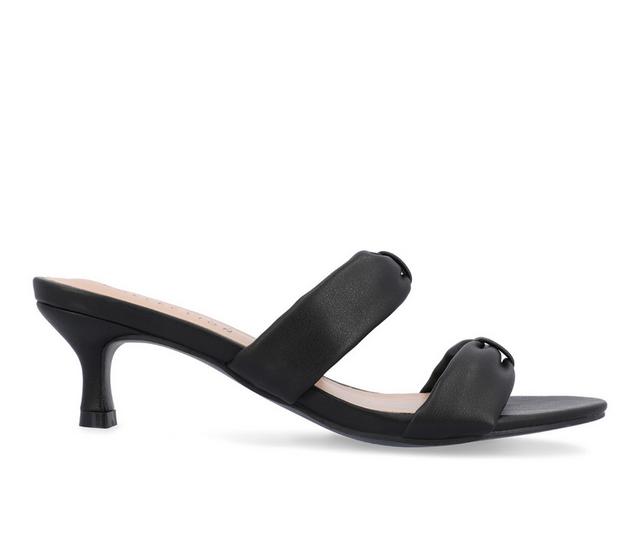 Women's Journee Collection Dyllan Dress Sandals in Black color