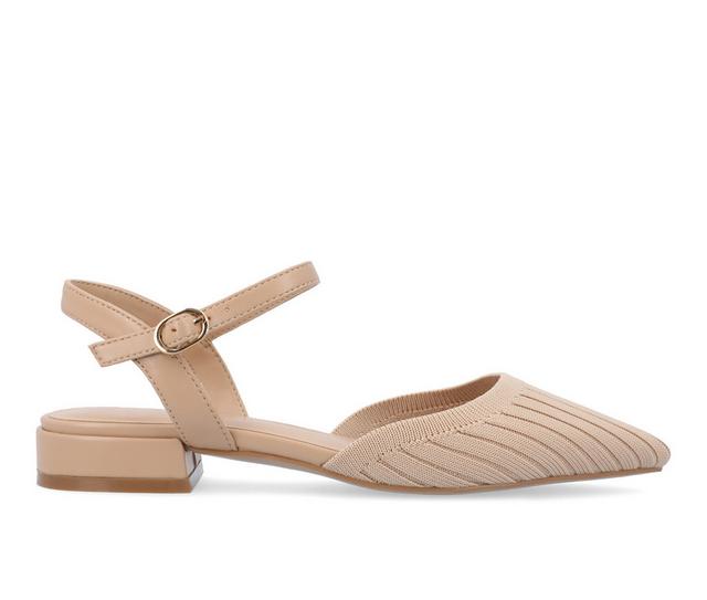 Women's Journee Collection Ansley Mary Jane Flats in Tan color