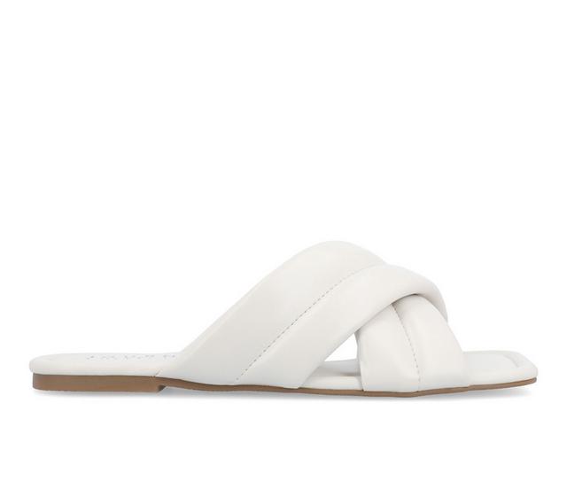 Women's Journee Collection Divyah Sandals in Off White color