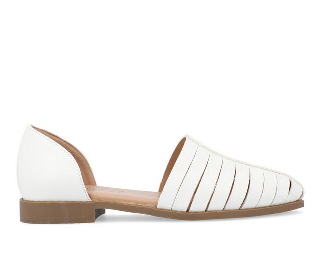 Women's Journee Collection Anyah Flats in White color