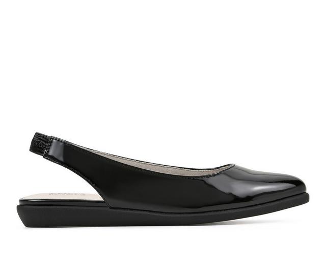 Women's Cliffs by White Mountain Memory Flats in Black Patent color