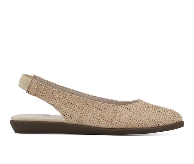 Women's Cliffs by White Mountain Memory Flats in Beige Raffia color