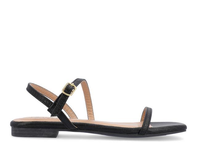 Women's Journee Collection Crishell Sandals in Black color