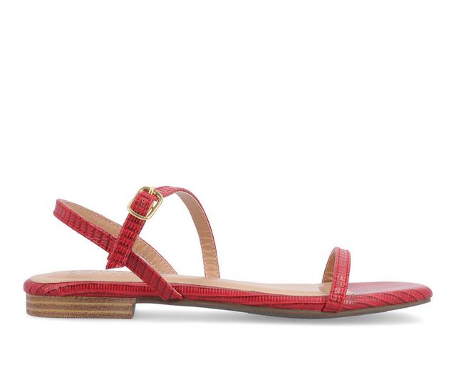 Women's Journee Collection Crishell Sandals in Red color