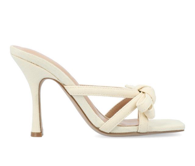 Women's Journee Collection Cilicia Dress Sandals in Cream color