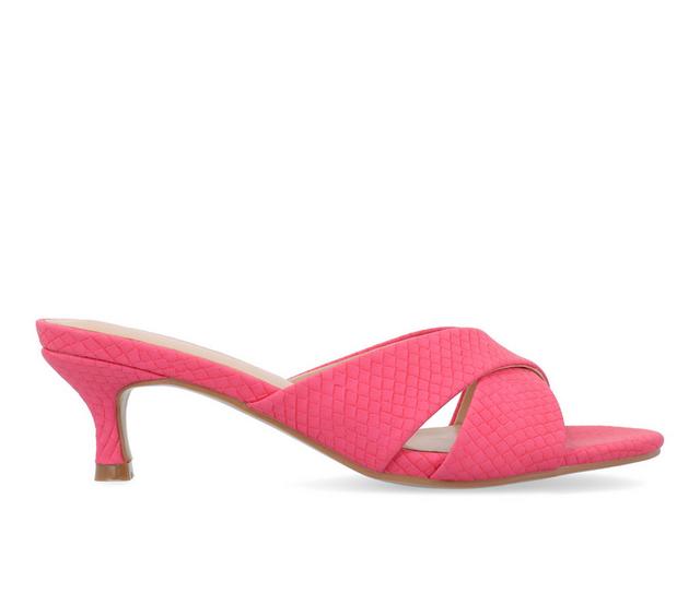 Women's Journee Collection Berkly Dress Sandals in Pink color