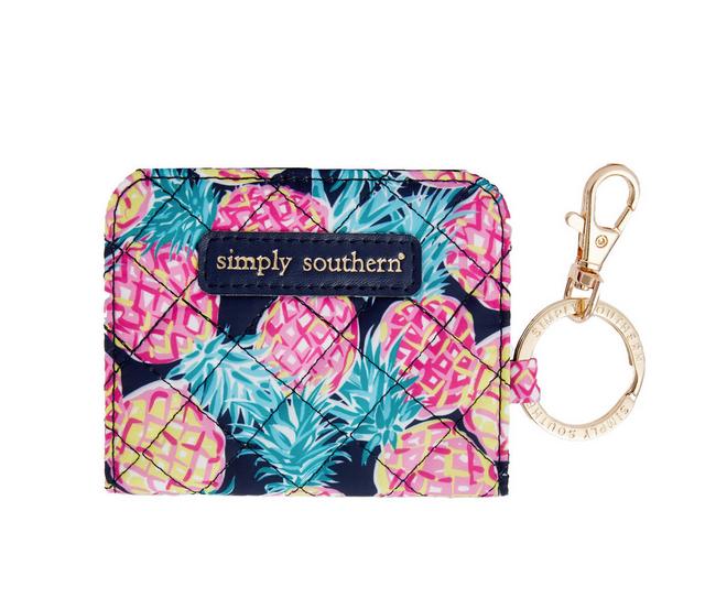 Simply Southern Quilted ID Wallet Handbag in PNENVY color