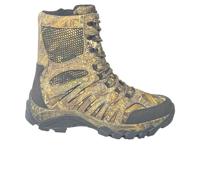 Men's AdTec Mens 8" Waterproof Side Zip Hunting Boot in Camo color