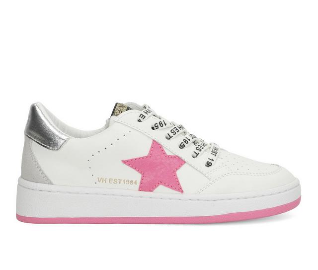 Girls' VINTAGE HAVANA Little Kid & Big Kid Kally Sneaker in White/Pink Pop color