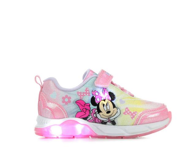 Girls' Disney Toddler & Little Kid Minnie Mouse Light-Up Sneakers in Pink Multi color