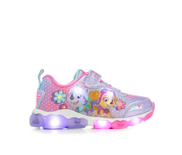 Girls' Nickelodeon Toddler & Little Kid Paw Patrol Light-Up Sneakers in Lilac/Pink color