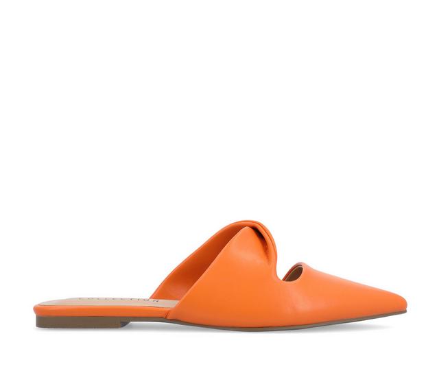 Women's Journee Collection Enniss Mules in Orange color