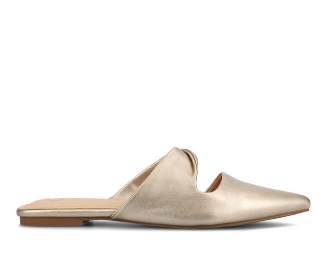 Women's Journee Collection Enniss Mules in Champagne color