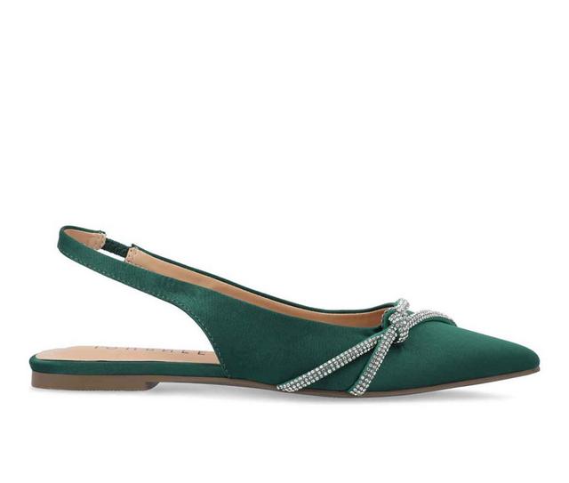 Women's Journee Collection Rebbel Slingback Mules in Green color