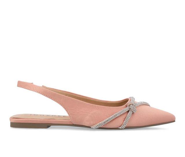 Women's Journee Collection Rebbel Slingback Mules in Rose color