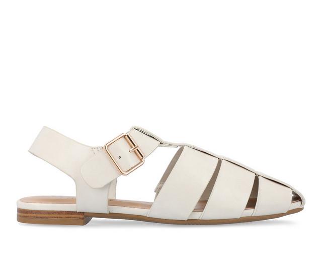 Women's Journee Collection Cailinna Sandals in Ivory color