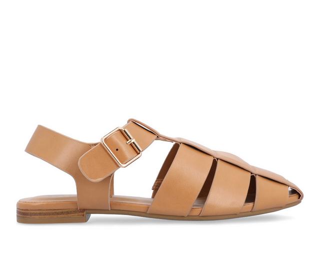 Women's Journee Collection Cailinna Sandals in Tan color