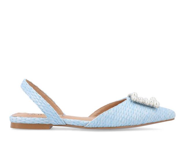 Women's Journee Collection Hannae Slingback Mules in Blue color