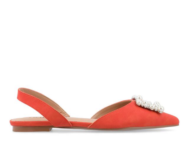 Women's Journee Collection Hannae Slingback Mules in Orange color