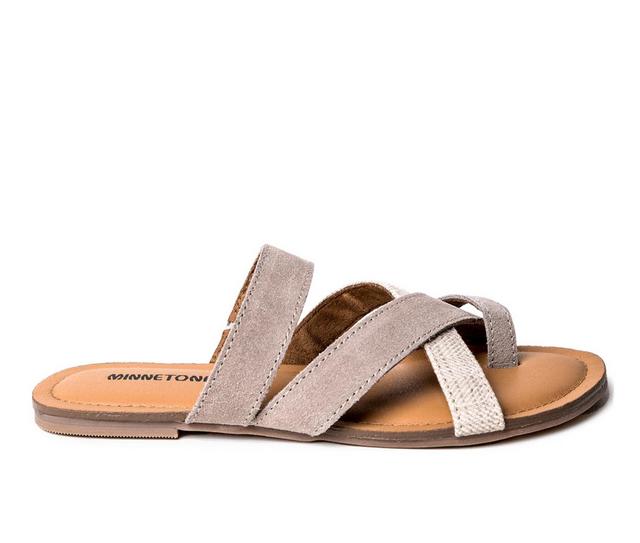 Women's Minnetonka Faribee Sandals in Taupe Multi color