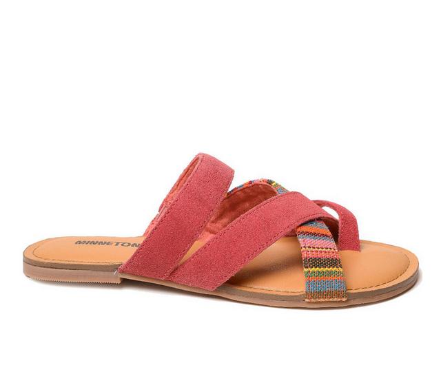 Women's Minnetonka Faribee Sandals in Hot Pink Multi color