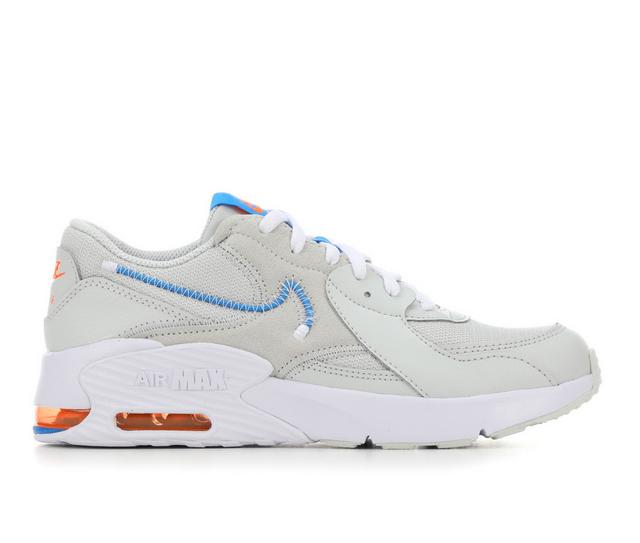 Kids' Nike Big Kid Air Max Excee New Mesh GS Running Shoes in Dust/Blue/Orng color