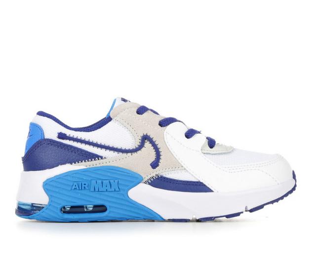 Kids' Nike Little Kid Air Max Excee New Mesh PS Running Shoes in White/Royal/Blu color