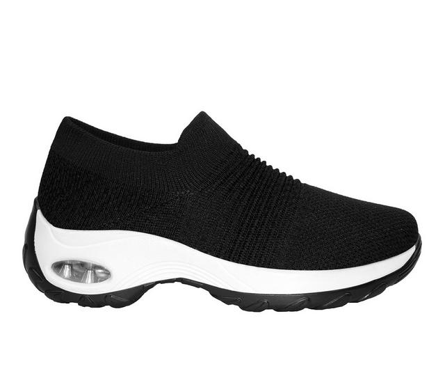 Women's AdTec Women's Comfort Mesh Slip On Sneaker in Black color