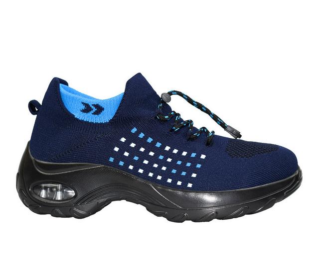 Women's AdTec Comfort Mesh Dots Slip On Sneaker in Navy color