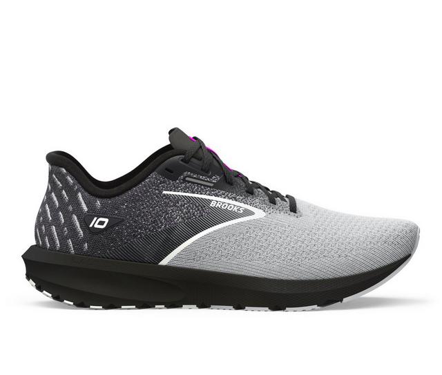 Men's Brooks Launch 10 Running Shoes in BLK/PEARL color