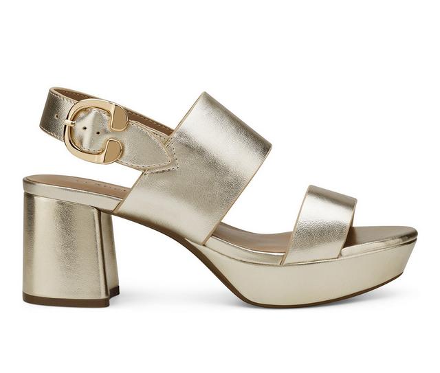 Women's Aerosoles Carimma Dress Sandals in Gold Metallic color