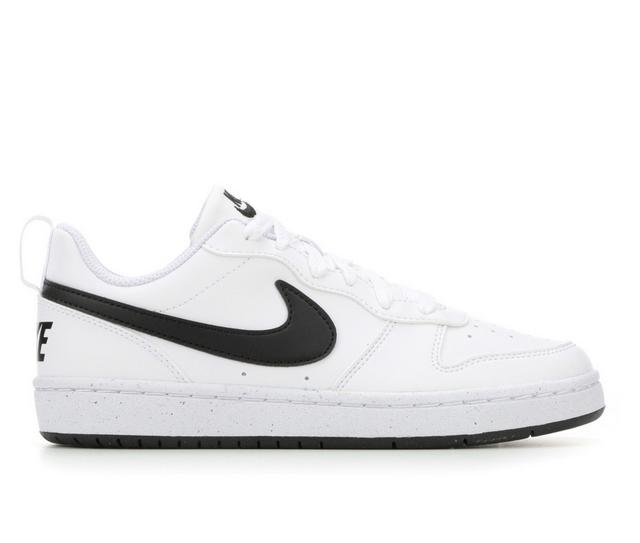 Boys' Nike Big Kid Court Borough Low Recraft GS Sneakers in White/Black color