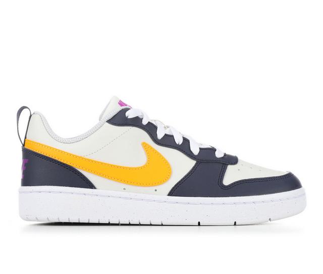 Kids' Nike Big Kid Court Borough Low Recraft GS Sneakers in Phtm/Gld/Violet color