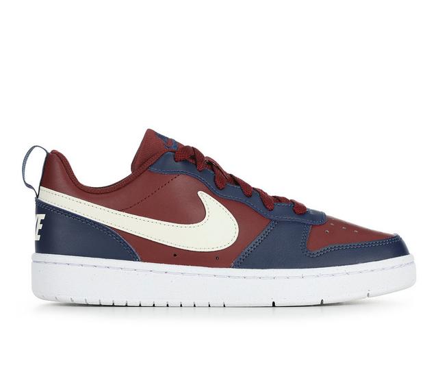 Kids' Nike Big Kid Court Borough Low Recraft Sneakers in TeamRed/Prl/Nvy color