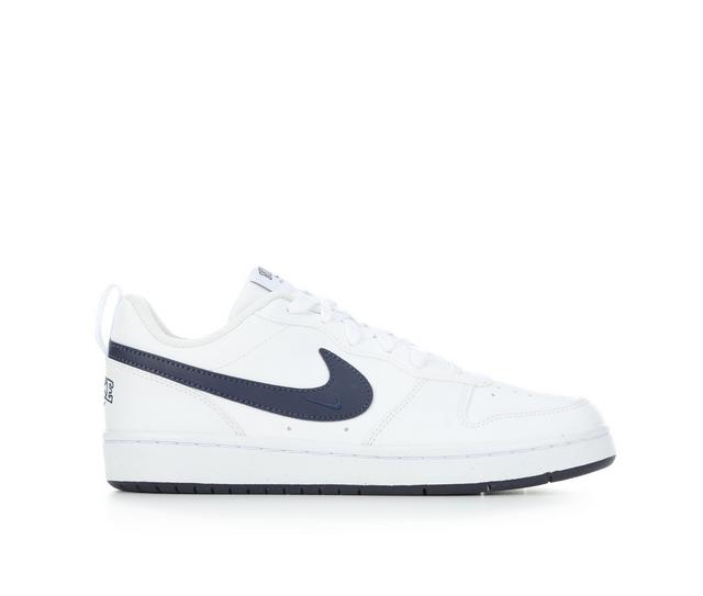 Kids' Nike Big Kid Court Borough Low Recraft Sneakers in Wt/Midnight/Nvy color