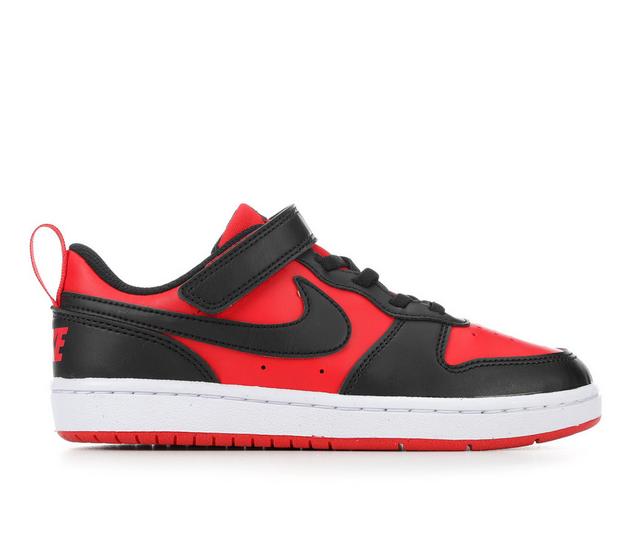 Boys' Nike Little Kid Court Borough Low Recraft PS Sneakers in UnivRed/Blk/Wht color