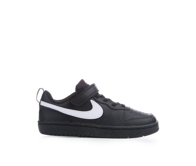 Kids' Nike Little Kid Court Borough Low Recraft Sneakers in Blk/White/Blk color