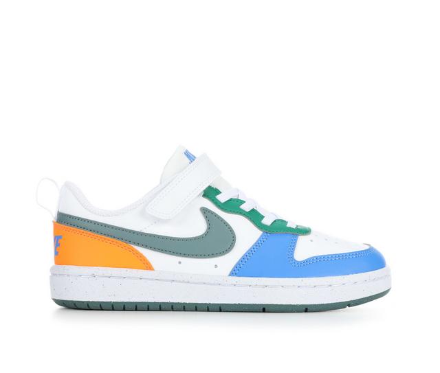 Kids' Nike Little Kid Court Borough Low Recraft Sneakers in Wht/Min/Slt/Mal color