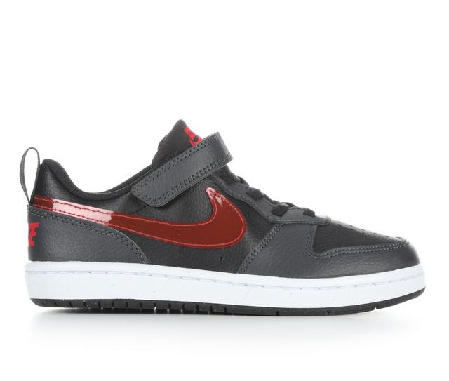 Kids' Nike Little Kid Court Borough Low Recraft Sneakers in Blk/UnivRed/Ant color