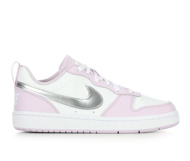 Kids' Nike Big Kid Court Borough Low Recraft Sneakers in Purple/White color