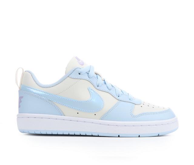 Kids' Nike Big Kid Court Borough Low Recraft Sneakers in Pearl/CelestBlu color