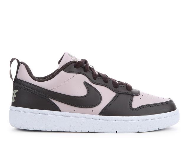 Kids' Nike Big Kid Court Borough Low Recraft Sneakers in Rose/Velv Brown color