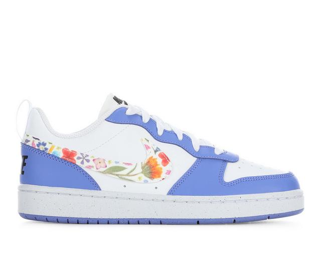 Kids' Nike Big Kid Court Borough Low Recraft Sneakers in Wht/Saphr/Prnt color