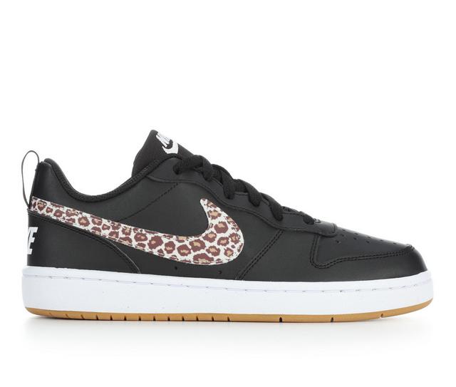 Kids' Nike Big Kid Court Borough Low Recraft Sneakers in Bk/Wht/Cheetah color