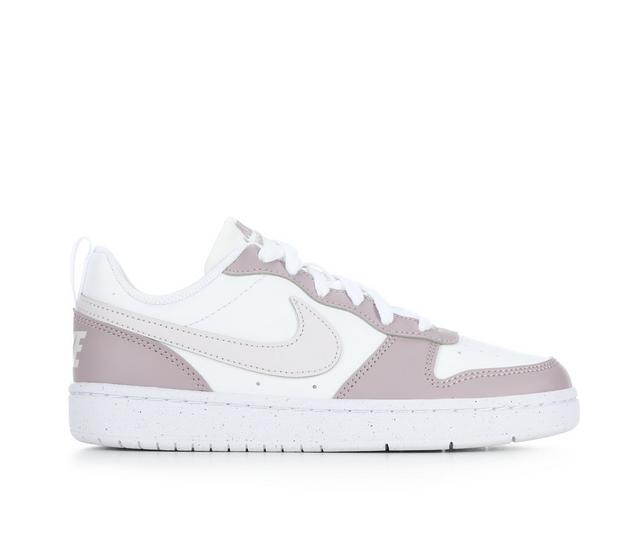 Kids' Nike Big Kid Court Borough Low Recraft Sneakers in Wht/Pum/Wht color