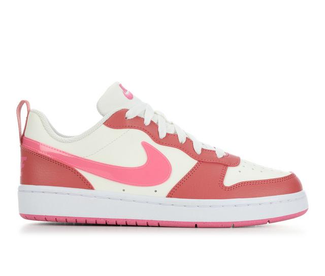 Kids' Nike Big Kid Court Borough Low Recraft Sneakers in Sail/Pnk/Jelly color