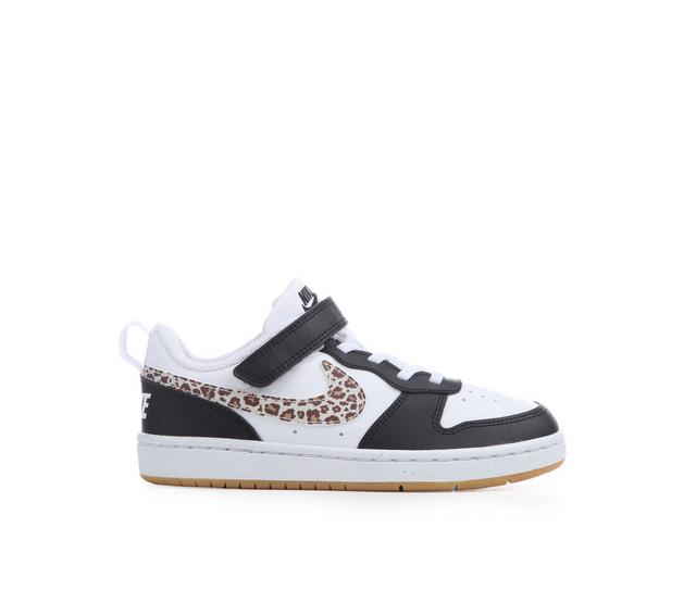 Kids' Nike Little Kid Court Borough Low Recraft Sneakers in Blk/Wht/Cheetah color