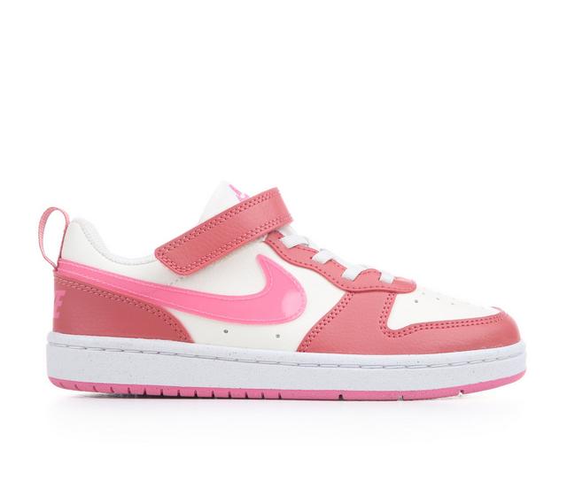 Kids' Nike Little Kid Court Borough Low Recraft Sneakers in Sail/Pnk/Jelly color